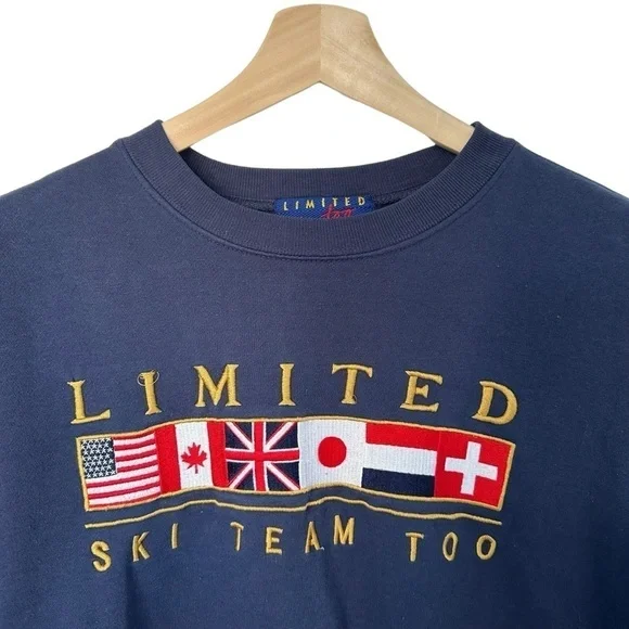 VINTAGE STYLE LIMITED TOO SKI TEAM  CREWNECK SWEATER, US M - Picture 3 of 7